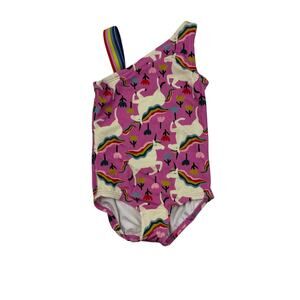 Hanna Andersson Asymmetrical Rainbow Unicorn Swimsuit